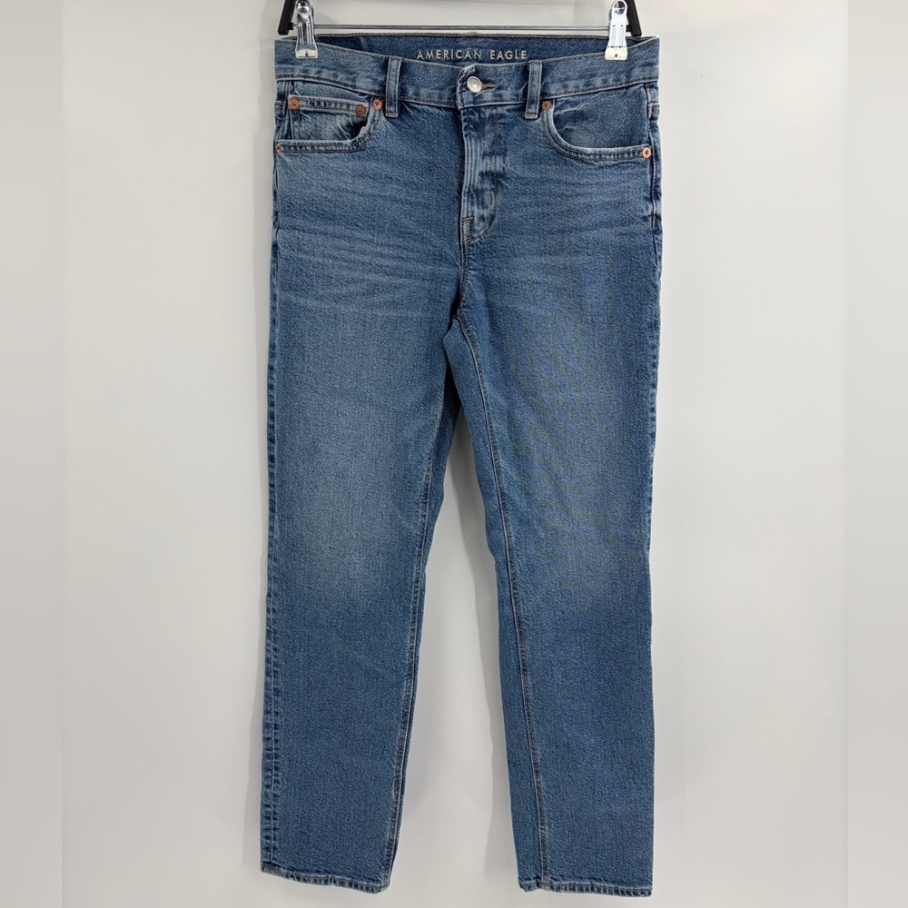 American Eagle AE Classic Blue Stretch straight Denim Jeans Women’s 4 / 29